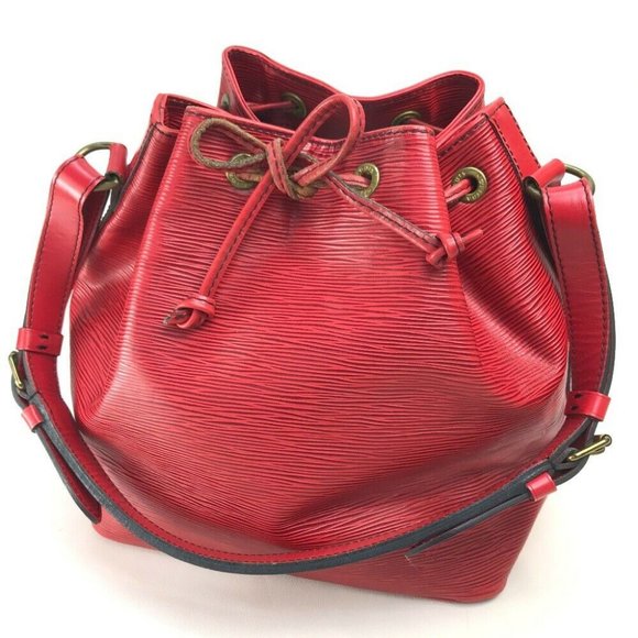 Authenticated Used Louis Vuitton Epi Petit Noe M44107 Women's Shoulder Bag  Castilian Red 